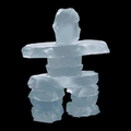 Frosted Inukshuk Sculpture (7 1/2")